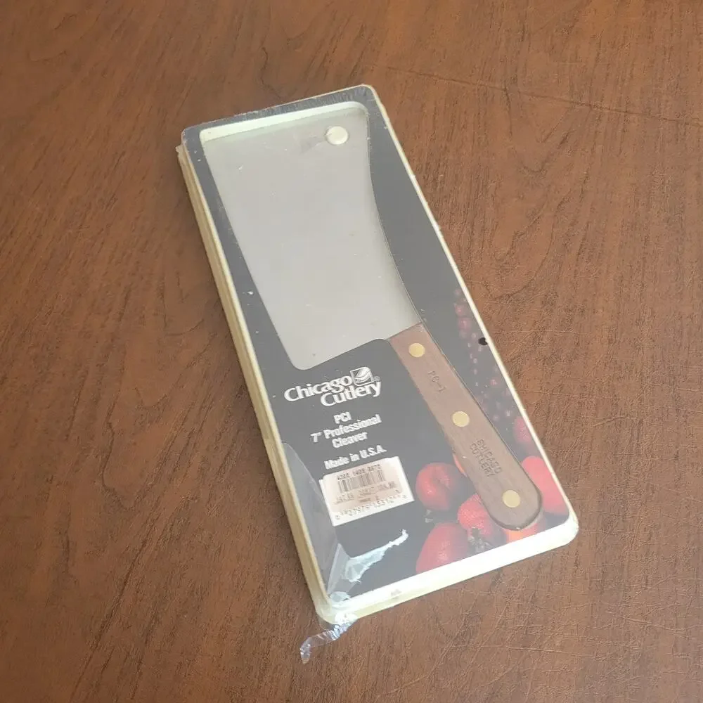 Vintage Chicago Cutlery PC1 Professional 7-Inch Meat Cleaver New